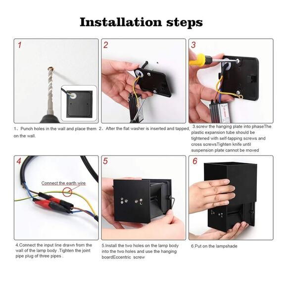 Set of 2 Modern White Outdoor Wall Sconces – LED, Waterproof, 12W - Picture 15 of 15